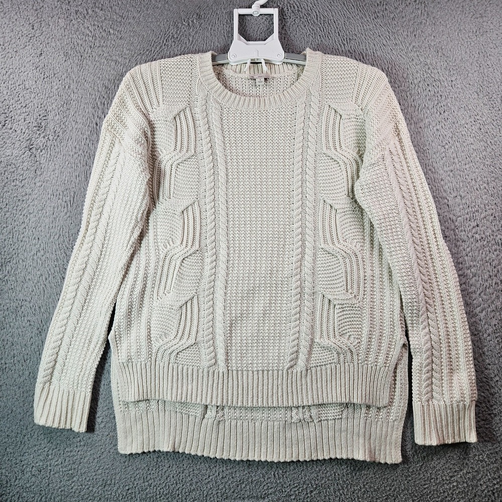 Gap Chunky‎ Knit Sweater Women Small Cable Knit Off-White